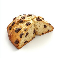 Chocolate Chip Bread Loaf, Sliced.