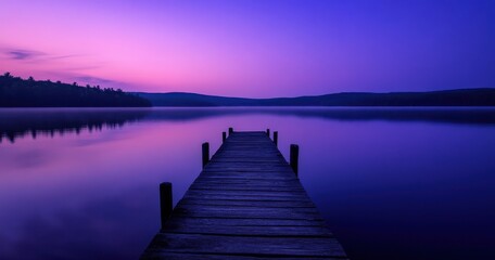 old wooden dock on the edge of Lake