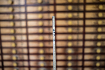 Omikuji are fortunes, generally bought from temples and shrines in Japan and is often translated as...