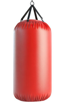 a punching bag as element on isolated white background