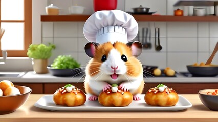 Chef Hamster's Culinary Adventures: Drawing Book Template