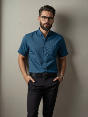 handsome  man wearing casual wear in summer