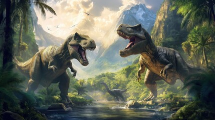Fototapeta premium Dinosaur wallpaper photostock