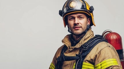 Fototapeta premium Fireman stock photo