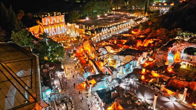 Aerial view of Ephesus ancient city ( Efes Antik kenti)