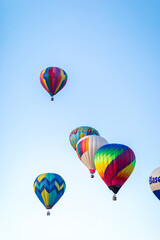 Colorful Hot Air Balloons Soaring at Reno NV Balloon Festival