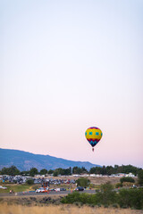 Obraz premium Colorful Hot Air Balloons Soaring at Reno NV Balloon Festival