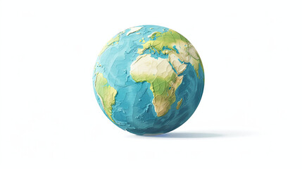 Naklejka premium artistic look planet earth map png white background, graphic element for motion graphics, population day, earth day, human diversity immigration concept, soft pastels, globe, global, paper cut out