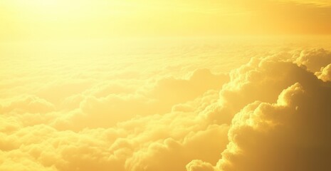 soft yellow sky with clouds in the background