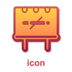 Gold No smoking icon isolated on white background. Cigarette smoking prohibited sign. Vector