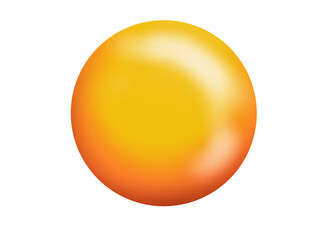"A digitally rendered 3D circle with a vibrant orange hue, created on an tablet. The circle  design the interplay of light and shadow, giving the object a realistic.