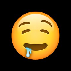 Obraz premium Drooling Face Emoji 