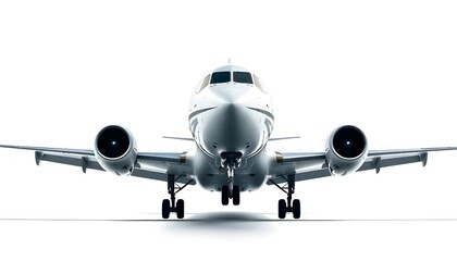 Fototapeta premium airplane taking off isolated on white background