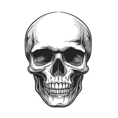 Fototapeta premium Skull Head illustration design using hat, viking, and smoke for resource design
