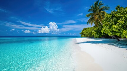 Beach with palm trees instagram photo