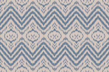 Geometric pattern Zigzag pattern Ethnic Embroidery seamless wallpaper indigo blue Ikat texture vintage Thai silk woven fabric style vector illustration
