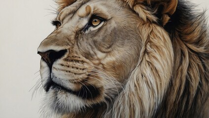 close up of a lion