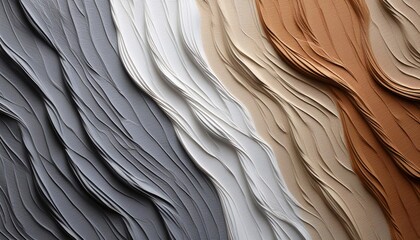 textural paper striped canvas with a smooth texture of paint and roughly cut uneven surface