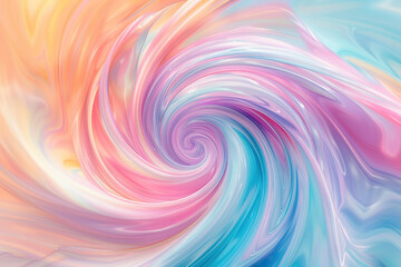 Fototapeta premium A colorful swirl of paint with a rainbow of colors,