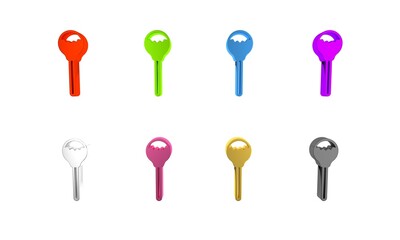 Colorful Lollipop icon isolated on white background. Food, delicious symbol. Minimalism concept. 3D render illustration