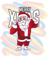 doodle pop art christmas background vector design