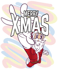 doodle pop art christmas background vector design