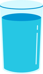 Drinking water Illustration. Glass of water. Bottle of water. Drink more water concept.