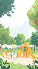 Kids Enjoying Sunny Day Fun at the Playground!
