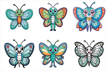 butterfly vector art and illustration