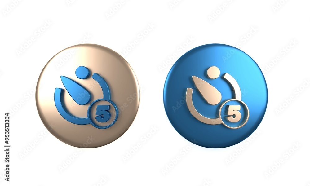 Poster colorful camera timer icon isolated on white background. photo exposure. stopwatch timer 5 seconds. 