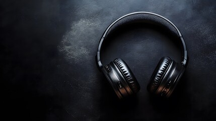 黒いヘッドフォン