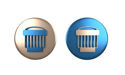 Colorful Camera photo lens icon isolated on white background. Circle button. 3D render illustration