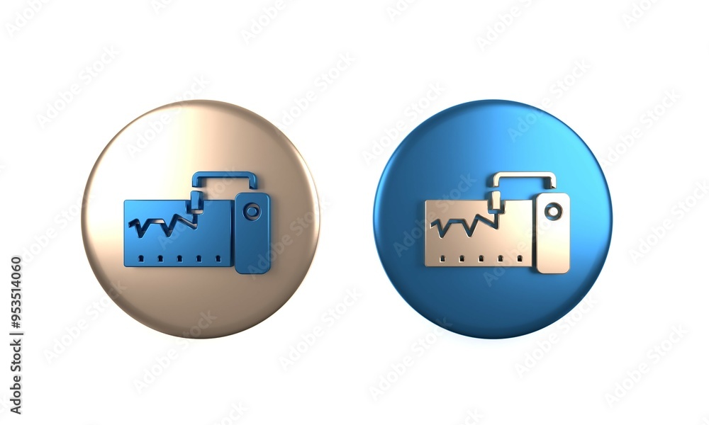 Poster colorful electrical measuring instrument icon isolated on white background. analog devices. measurin