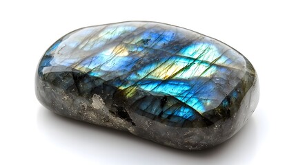 Mesmerizing Labradorite Gemstone with Vibrant Blue and Green Flashes