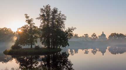 Grand Menshikov Palace in Oranienbaum Park, Russia.