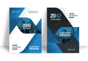 Blue and Black Book Cover Layout