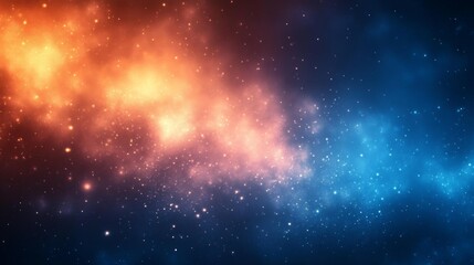 Naklejka premium Nebula and Stars in Deep Space Generative AI