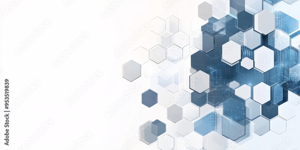 Poster a contemporary background for business technology featuring geometric shapes to convey an abstract a