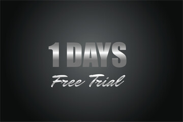 1 day free trial banner design. 1 days free banner background
