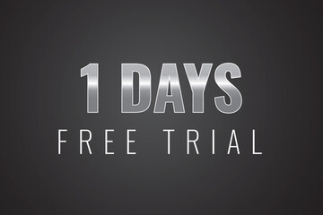 1 day free trial banner design. 1 days free banner background
