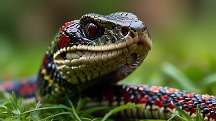 Fototapeta premium Closeup Snakes Head