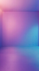 A Dreamy Gradient:  A  pastel blue and purple room with soft lighting. Perfect for showcasing products or creating a mood.