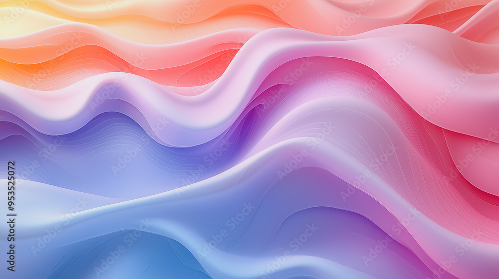 Poster dynamic abstract 3d background with fluid shapes and vibrant colors, perfect for modern design and d
