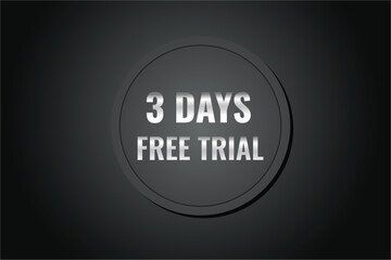 3 day free trial banner design. 3 days free banner background
