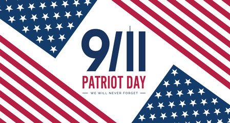 Patriot Day Background, September 11, United States flag, 911  Vector conceptual illustration