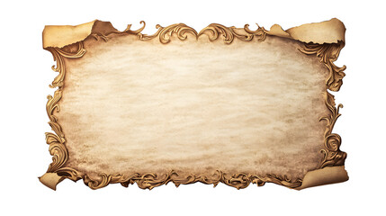 old paper horizontal isolated on white