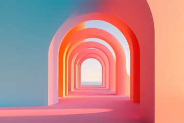 Fototapeta premium A archway with white pillars