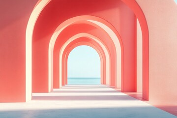 Fototapeta premium A archway with white pillars
