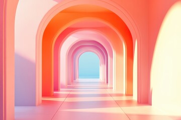 Fototapeta premium A archway with white pillars