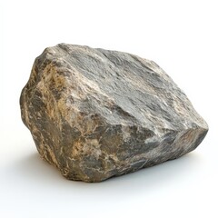 Fototapeta premium A large rock sits on a white background